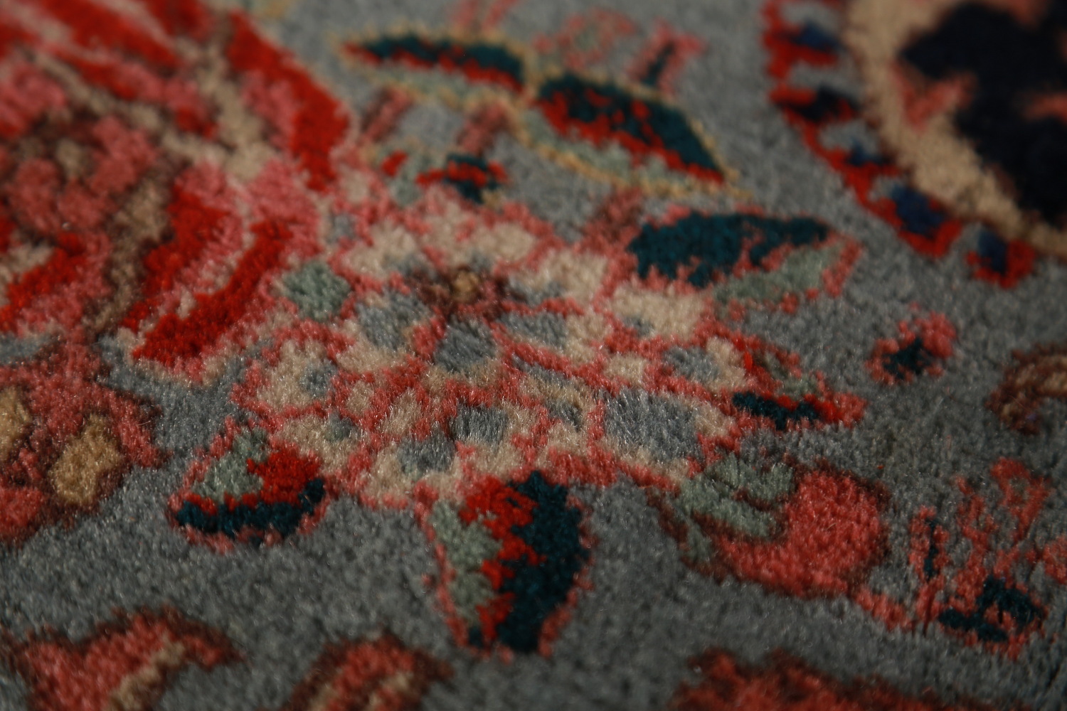 Vegetable Dye Dark Blue Floral Bidjar Persian Area Rug 10x13