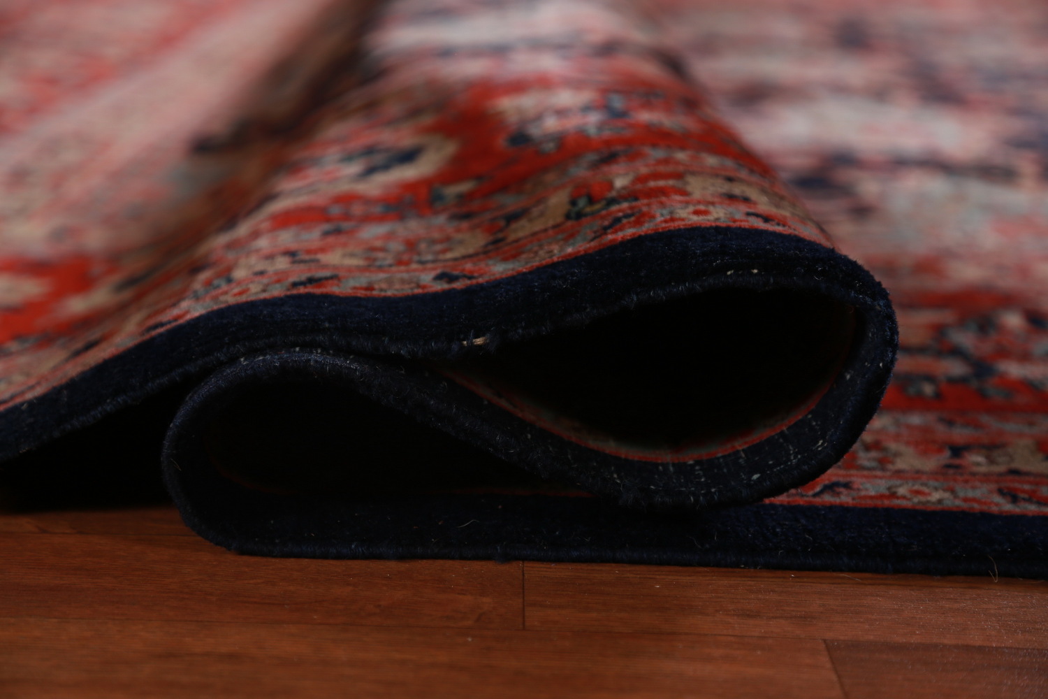 Vegetable Dye Dark Blue Floral Bidjar Persian Area Rug 10x13