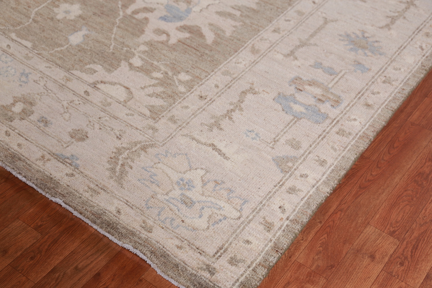 Handmade Brown Wool Oushak Turkish Area Rug 9x12