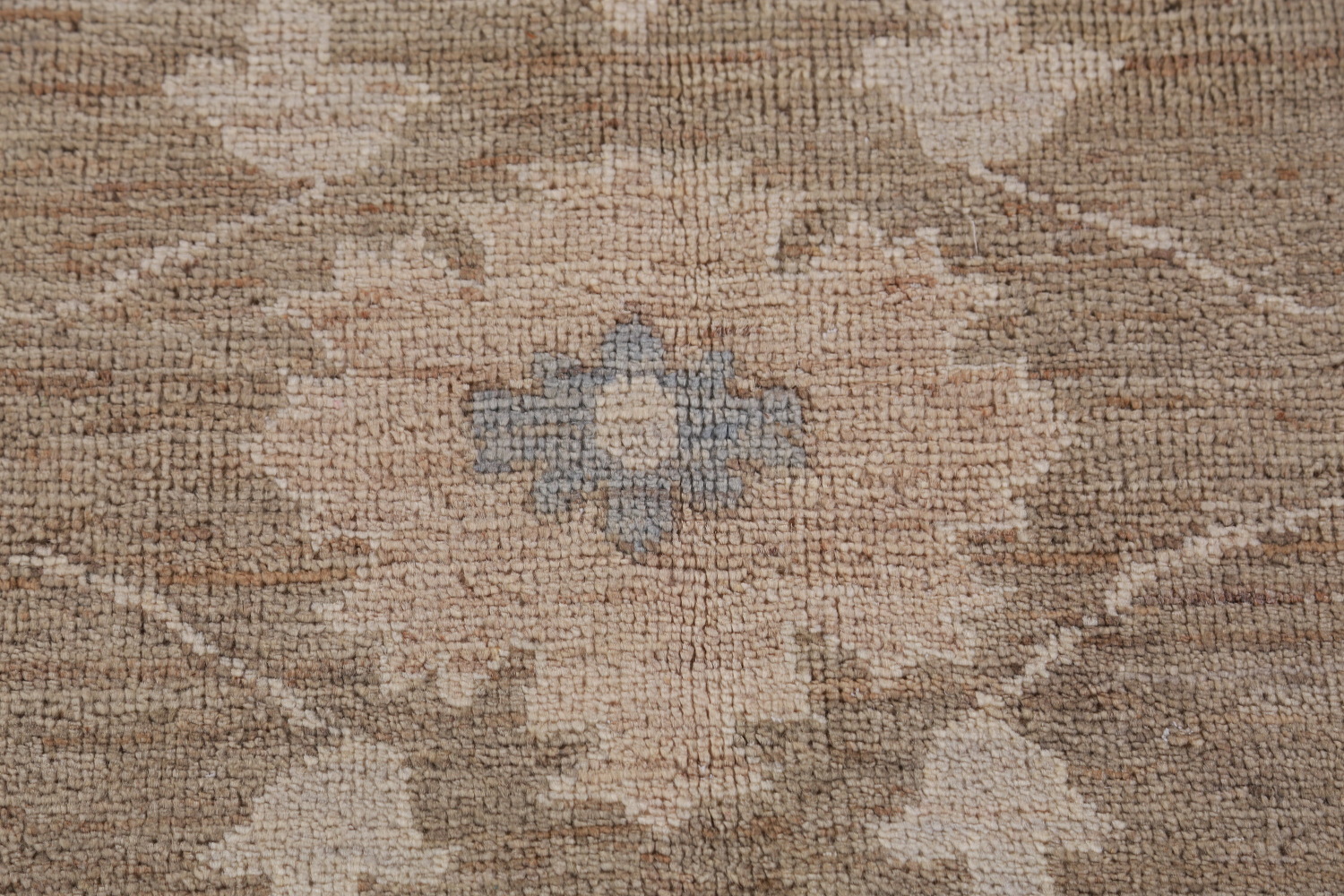 Handmade Brown Wool Oushak Turkish Area Rug 9x12
