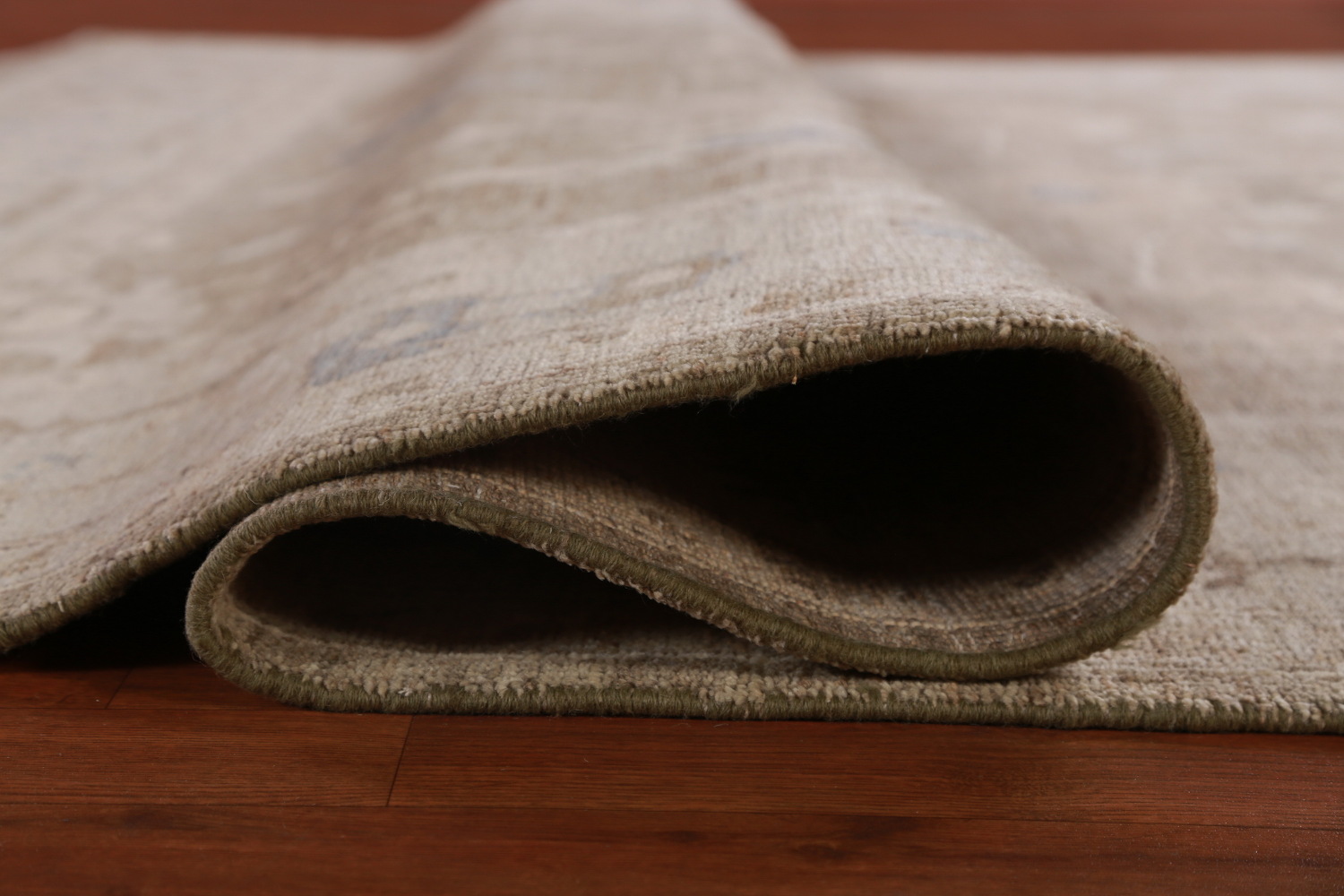 Handmade Brown Wool Oushak Turkish Area Rug 9x12
