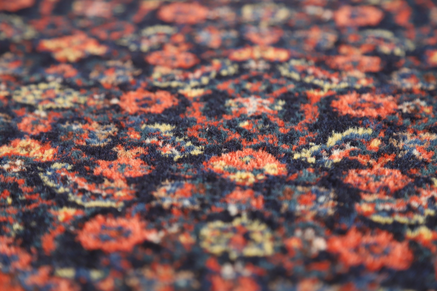 Antique Geometric Senneh Vegetable Dye Persian Rug 4x5