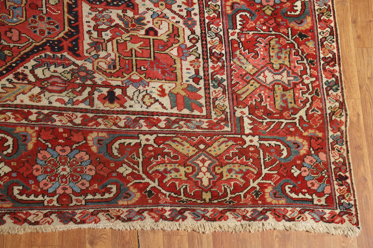 Antique Vegetable Dye Heriz Serapi Persian Area Rug 10x12