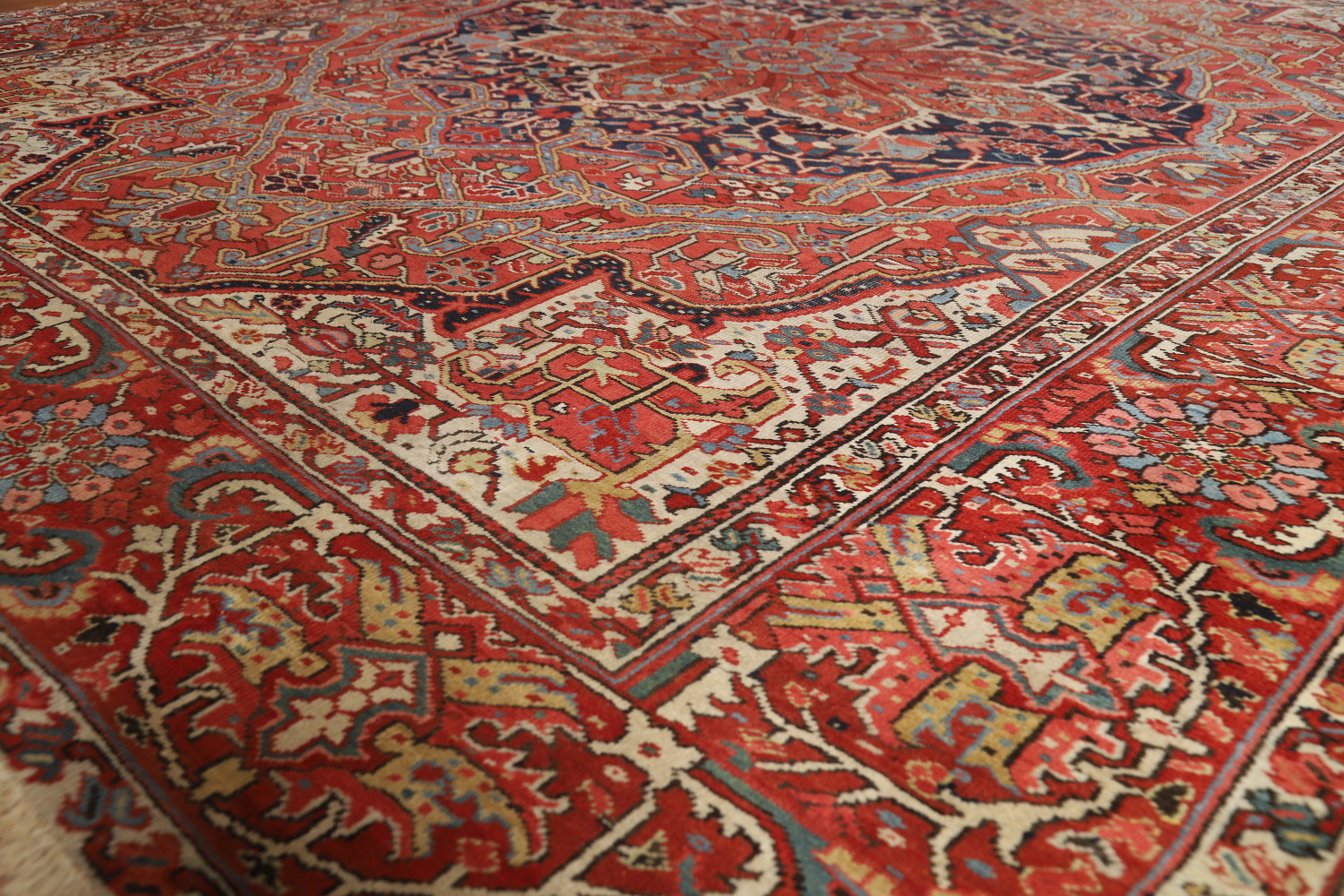 Antique Vegetable Dye Heriz Serapi Persian Area Rug 10x12