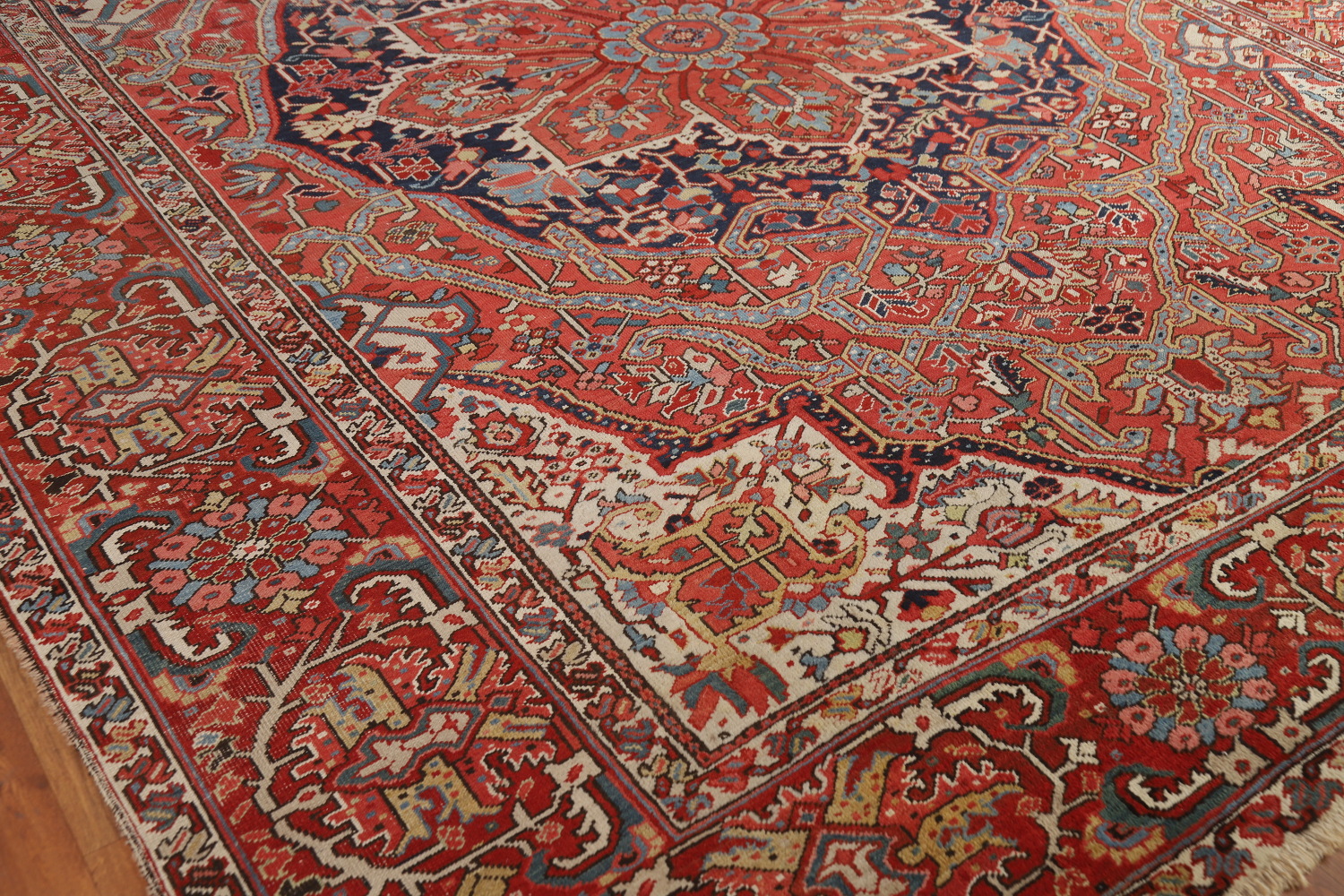 Antique Vegetable Dye Heriz Serapi Persian Area Rug 10x12