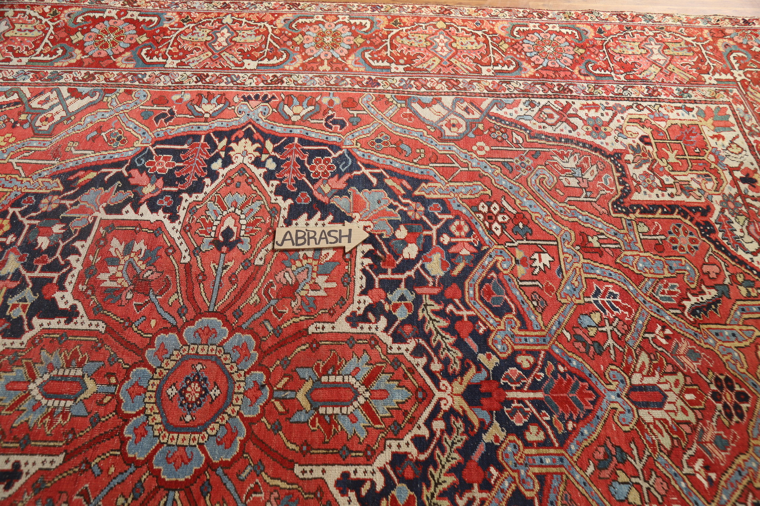Antique Vegetable Dye Heriz Serapi Persian Area Rug 10x12