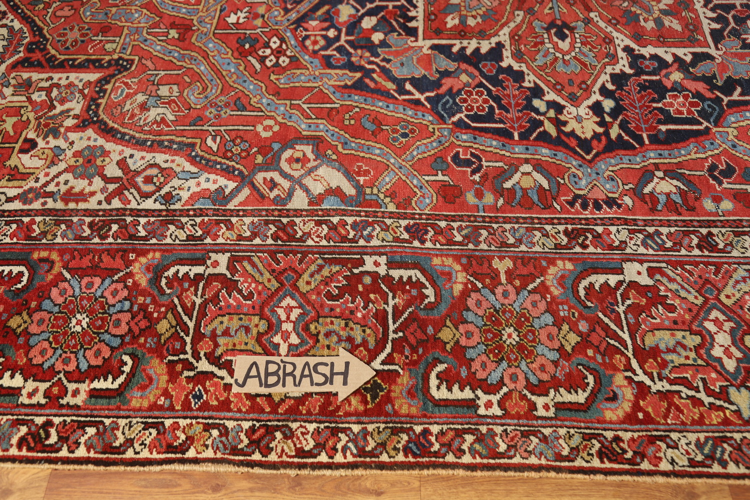 Antique Vegetable Dye Heriz Serapi Persian Area Rug 10x12