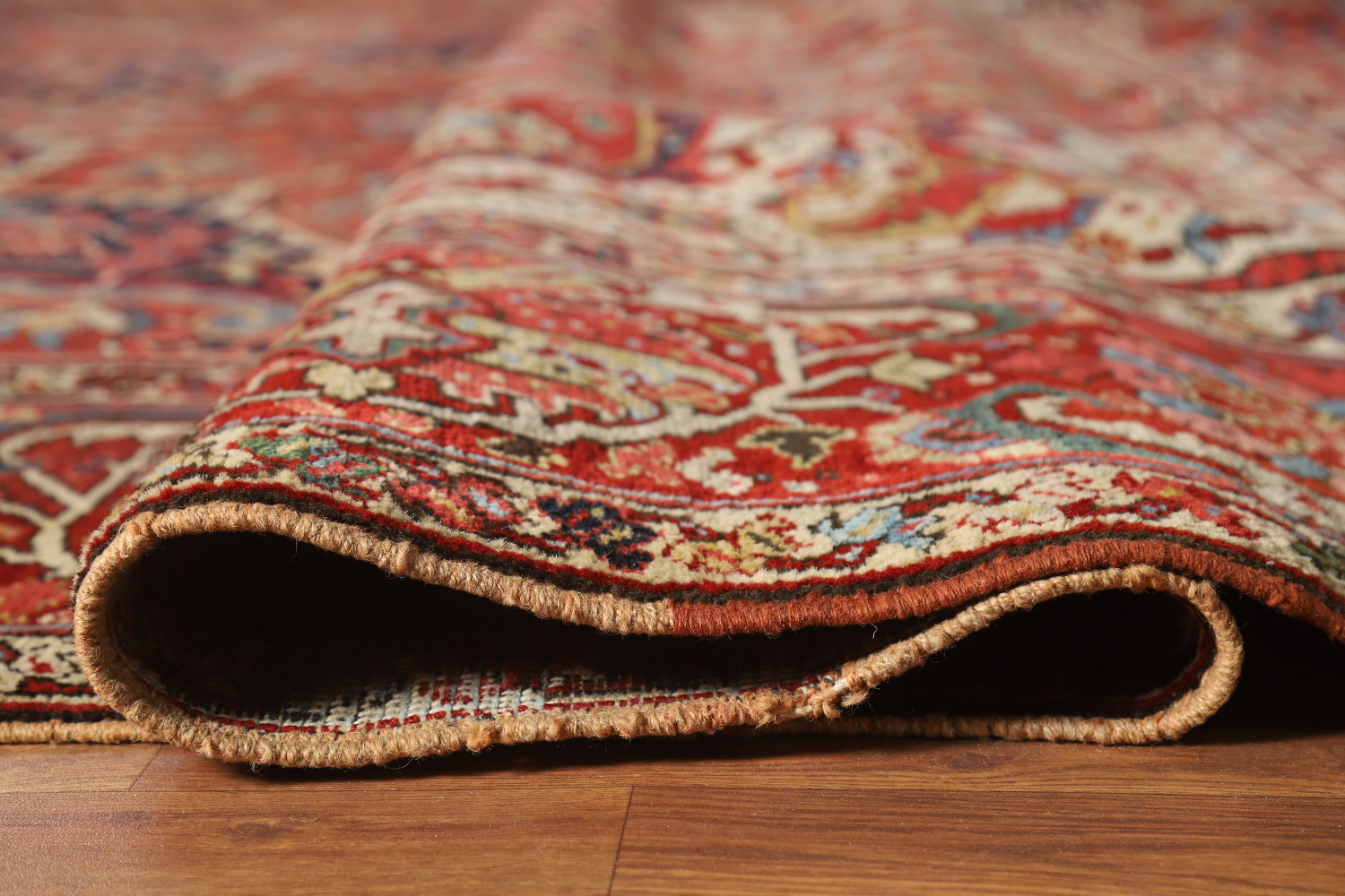 Antique Vegetable Dye Heriz Serapi Persian Area Rug 10x12