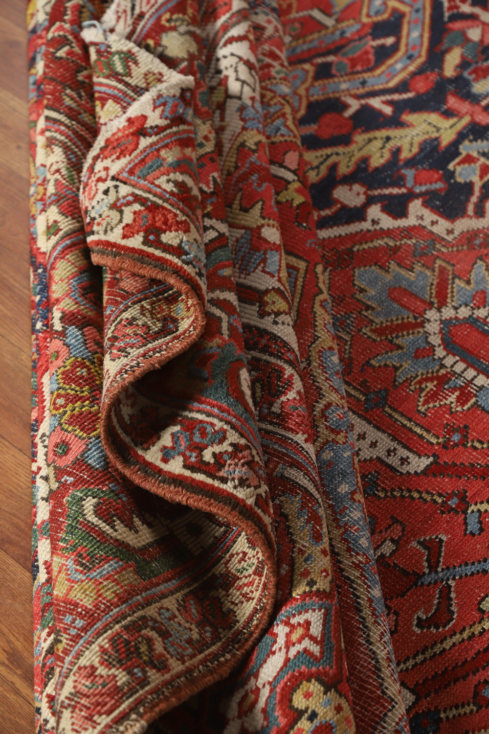 Antique Vegetable Dye Heriz Serapi Persian Area Rug 10x12