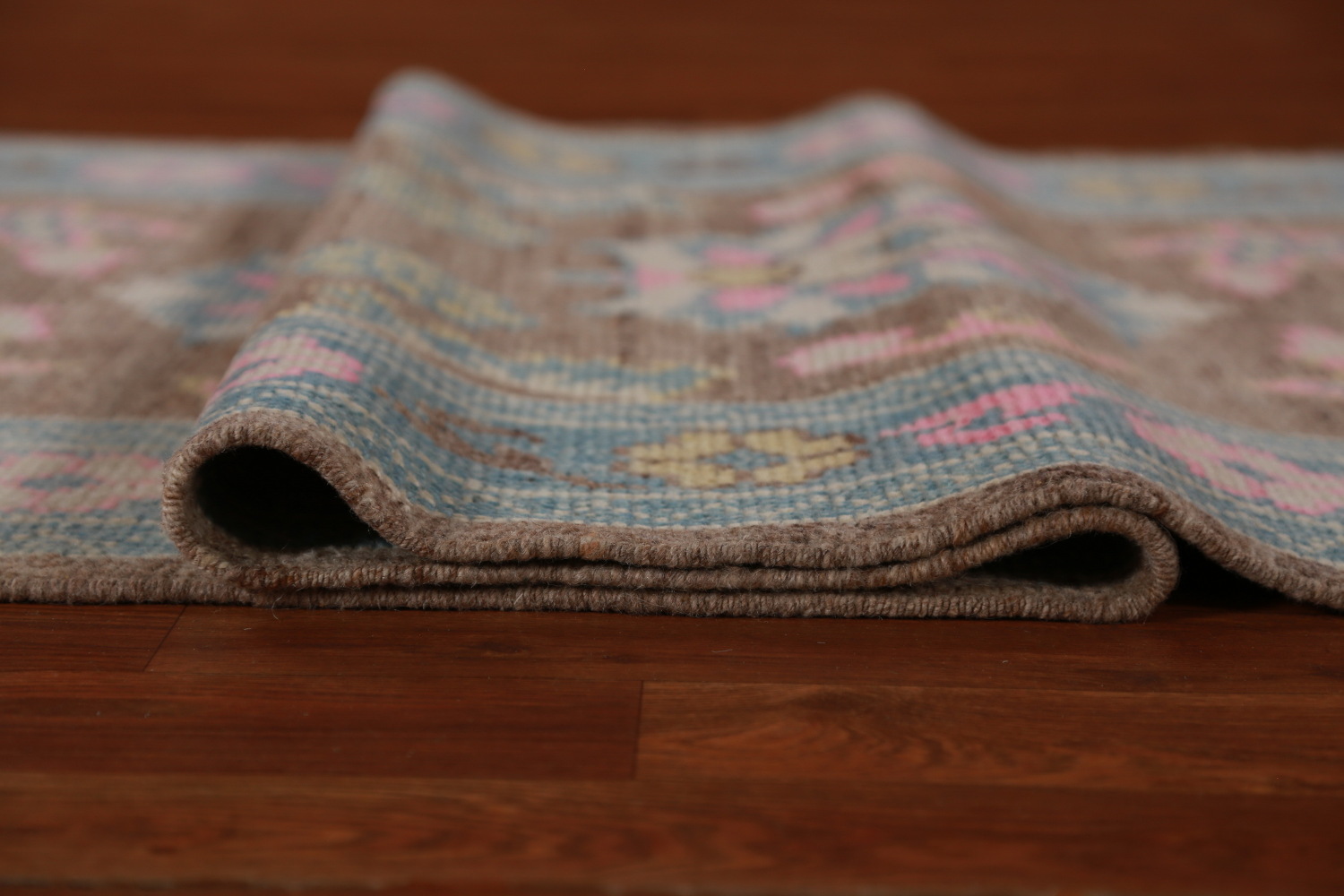 Vegetable Dye Oushak Turkish Runner Rug 3x15
