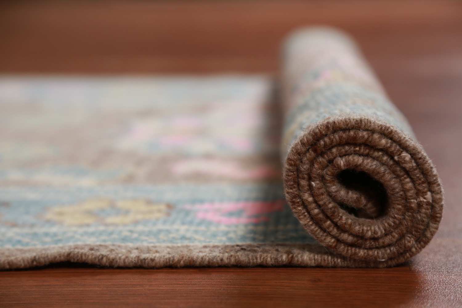 Vegetable Dye Oushak Turkish Runner Rug 3x15