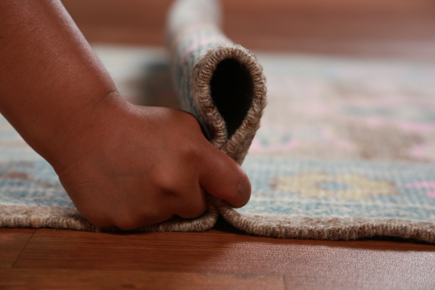 Vegetable Dye Oushak Turkish Runner Rug 3x15