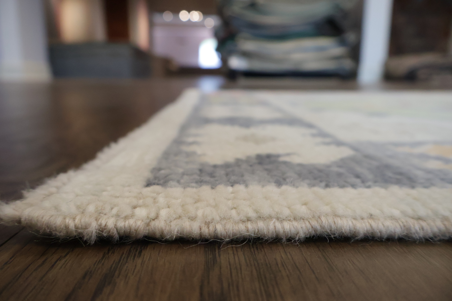 Soft Oushak Turkish Pastel Runner Rug with Symmetrical Ethnic Patterns 3x9 ft