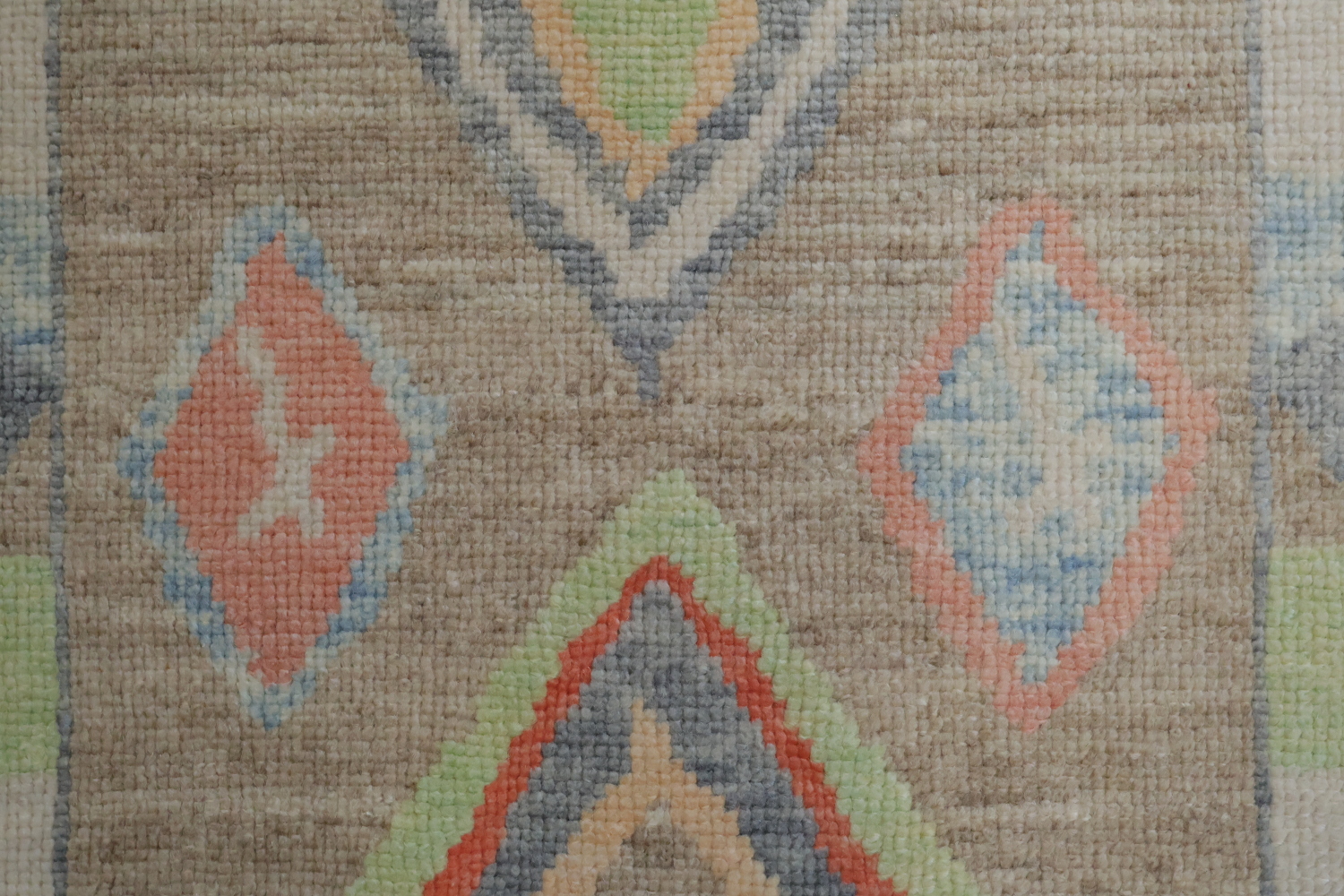 Vegetable Dye Pastel Oushak Turkish Runner Rug 3x9 ft