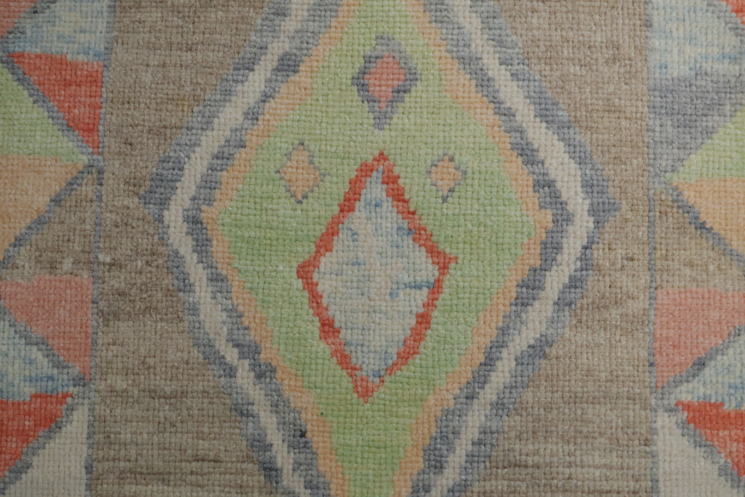 Vegetable Dye Pastel Oushak Turkish Runner Rug 3x9 ft