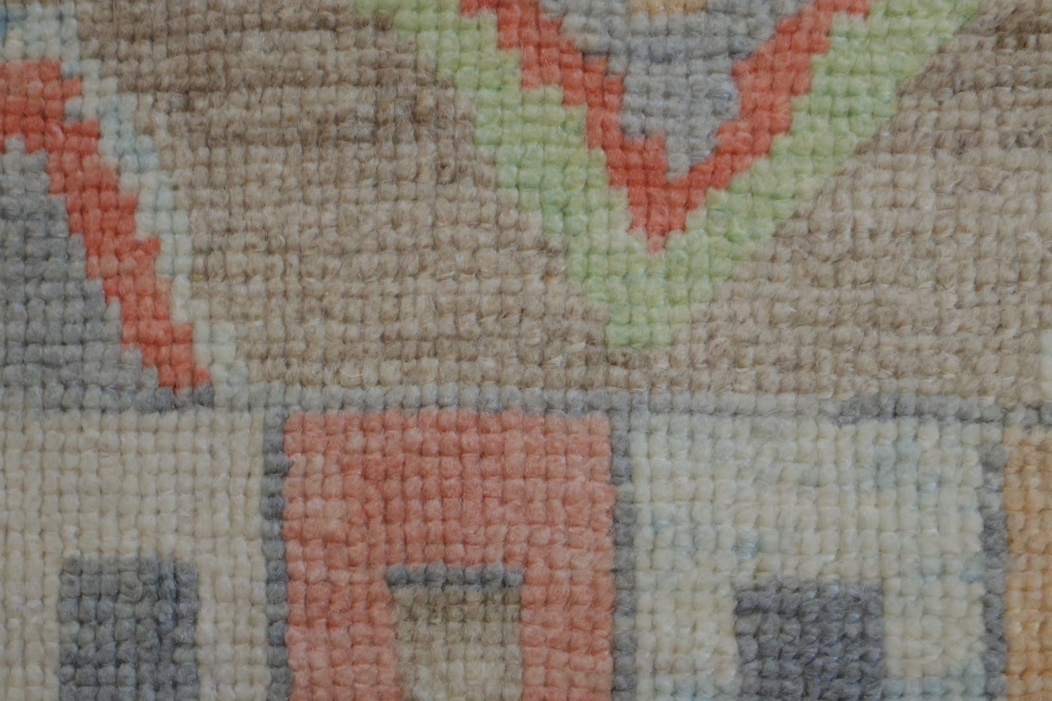 Vegetable Dye Pastel Oushak Turkish Runner Rug 3x9 ft