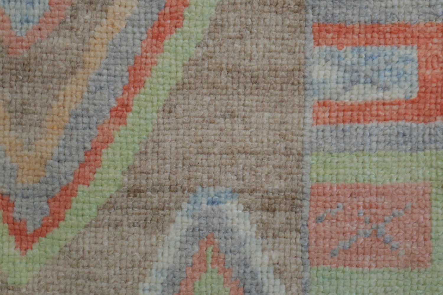 Vegetable Dye Pastel Oushak Turkish Runner Rug 3x9 ft