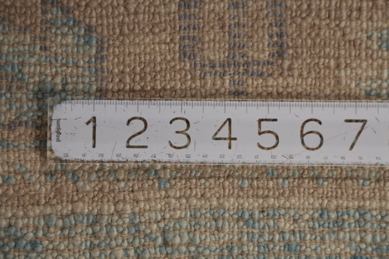 Light Blue Floral Oushak Vegetable Dye Runner Rug 3x17