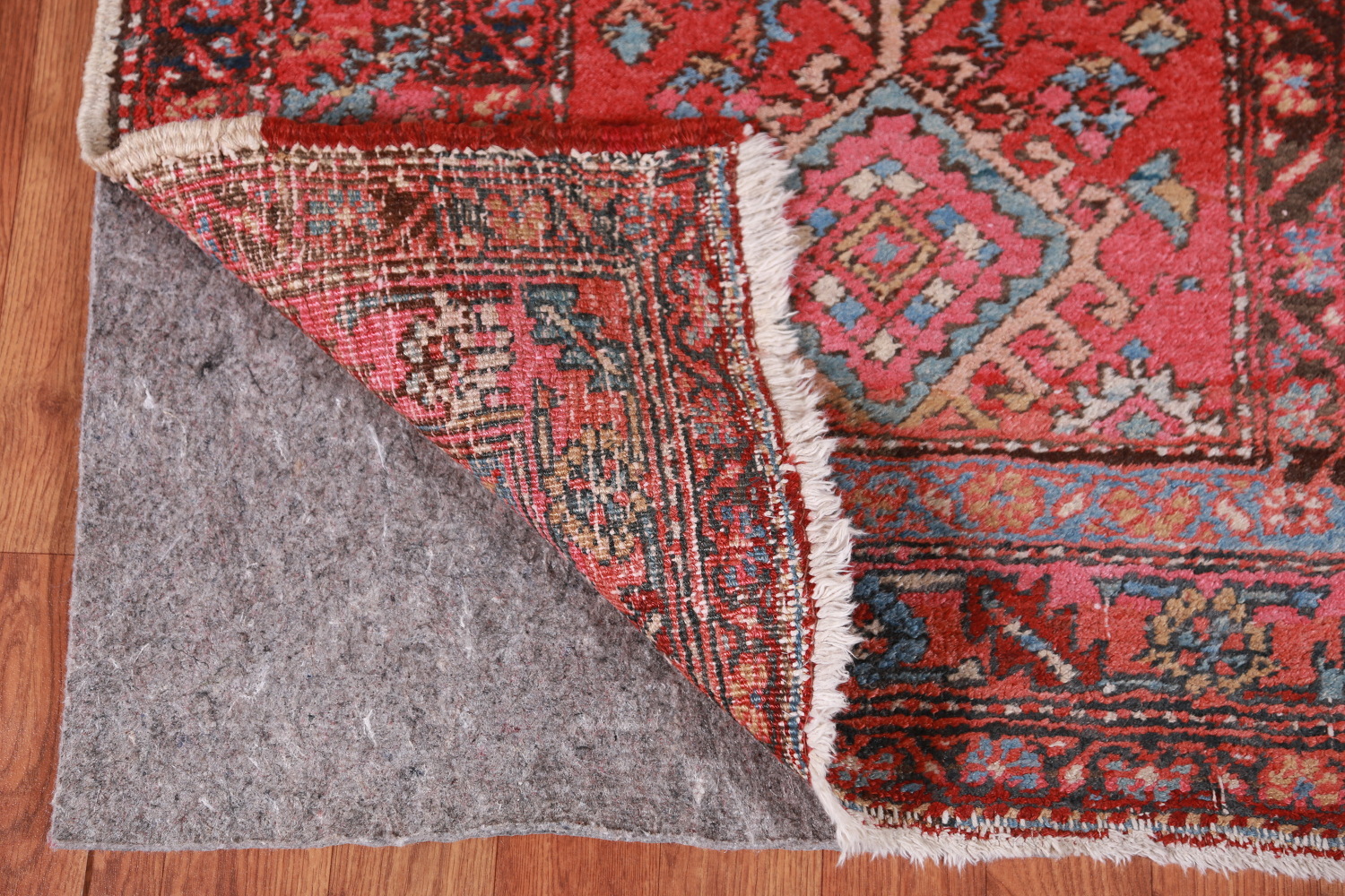 Antique Vegetable Dye Heriz Serapi Persian Runner Rug 3x12