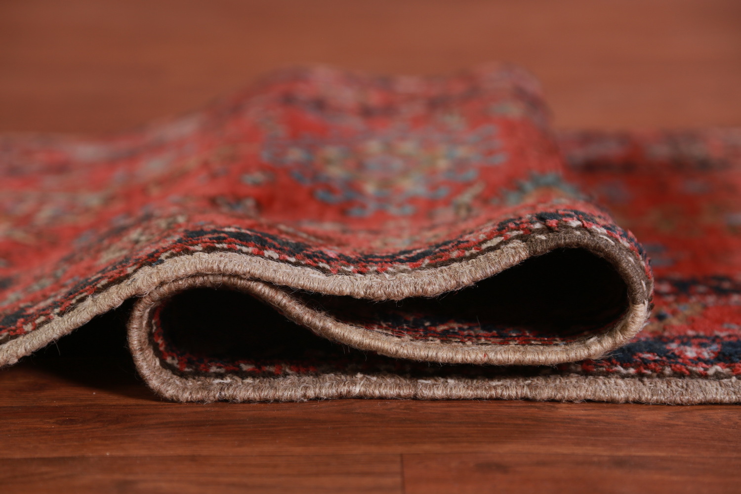 Antique Vegetable Dye Heriz Serapi Persian Runner Rug 3x12