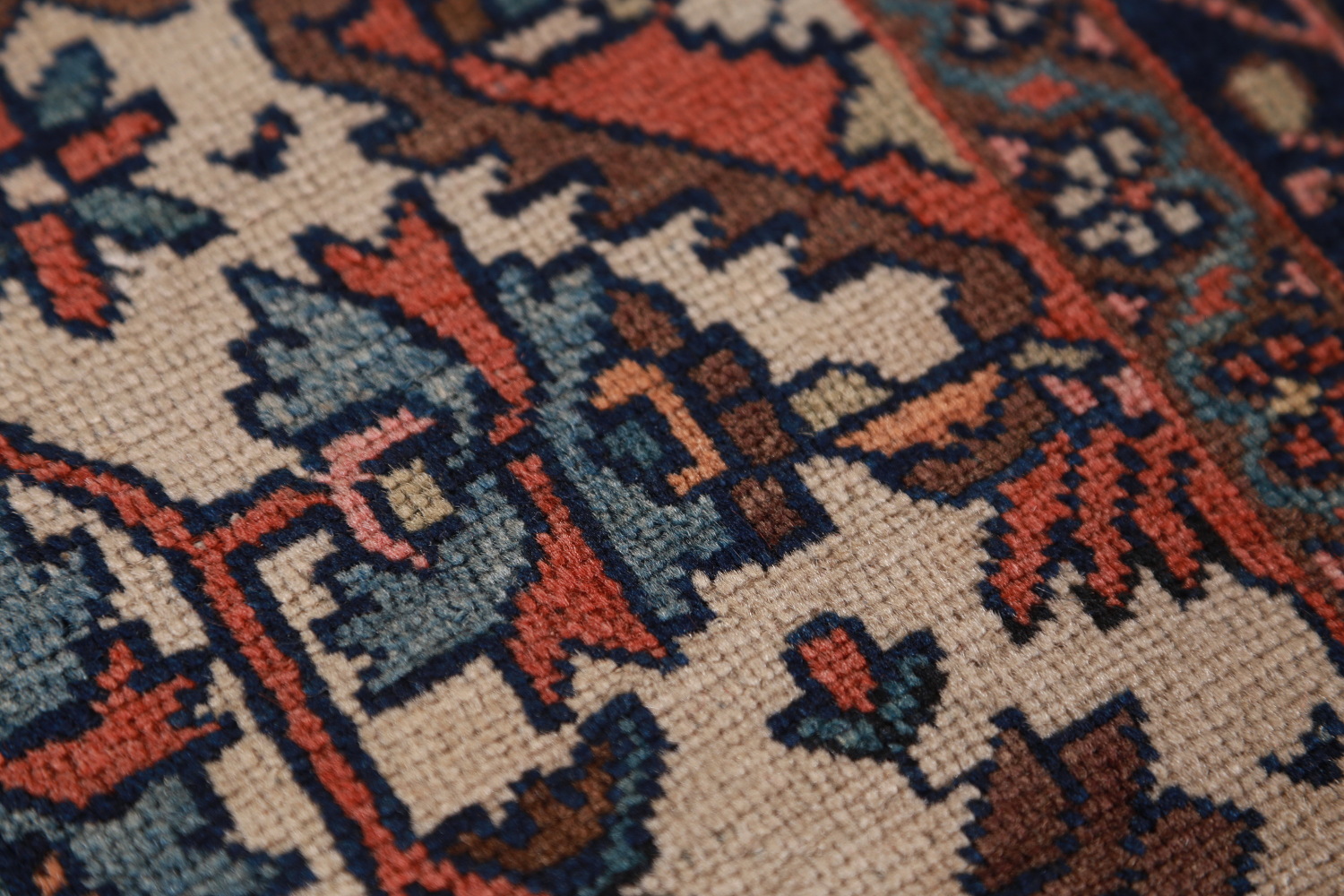 Pre-1900 Vegetable Dye Sarouk Farahan Persian Rug 4x7