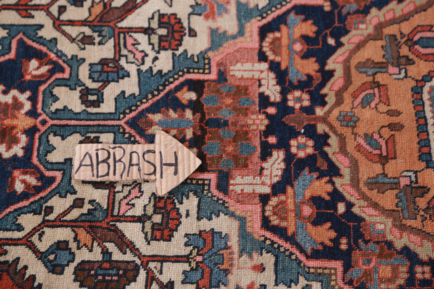 Pre-1900 Vegetable Dye Sarouk Farahan Persian Rug 4x7