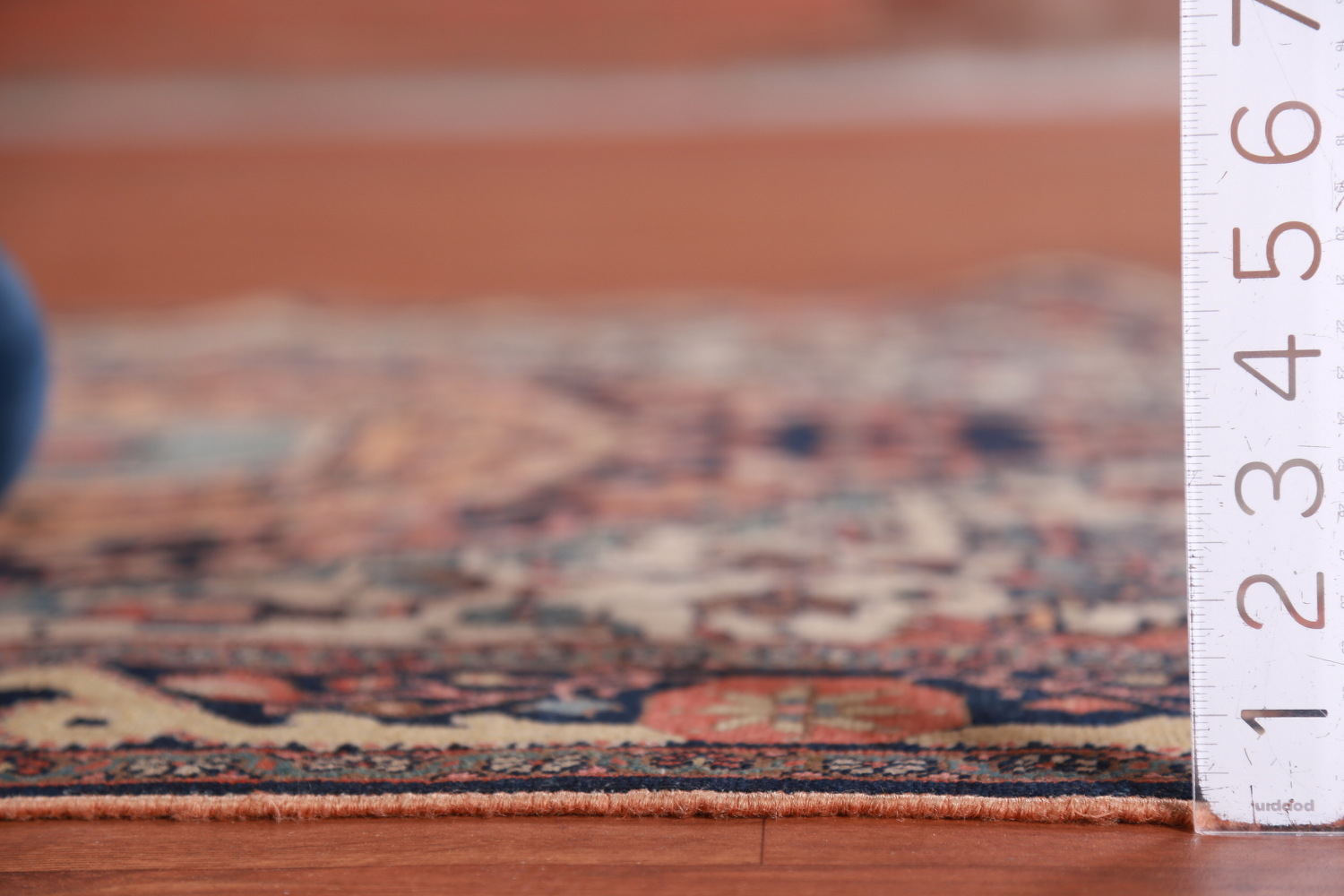 Pre-1900 Vegetable Dye Sarouk Farahan Persian Rug 4x7