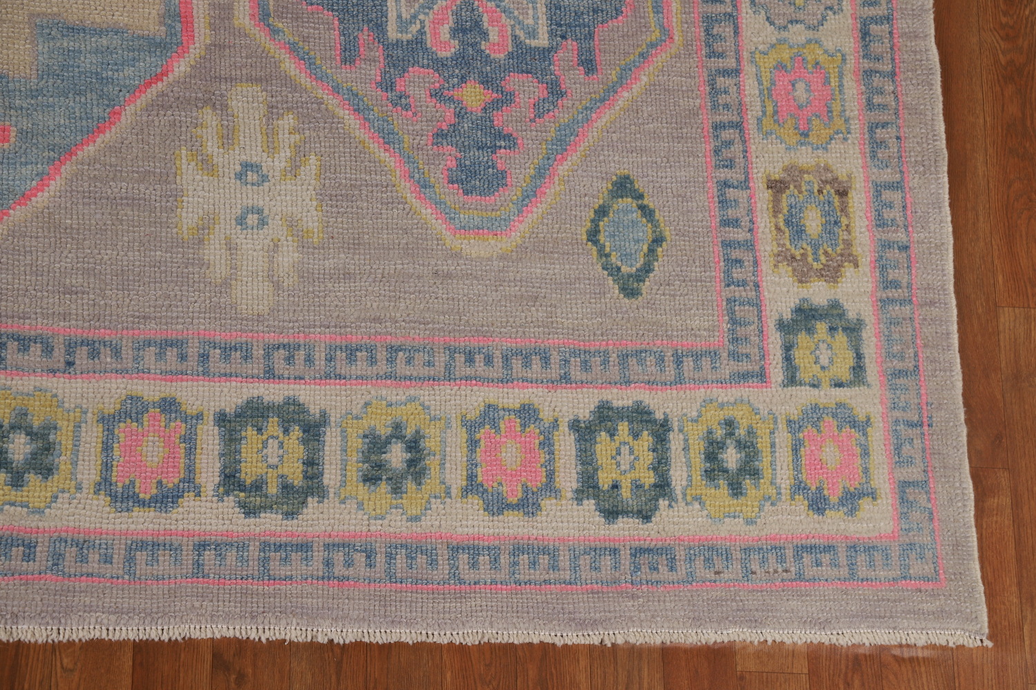 Light Purple Handmade Oushak Vegetable Dye Area Rug 8x11