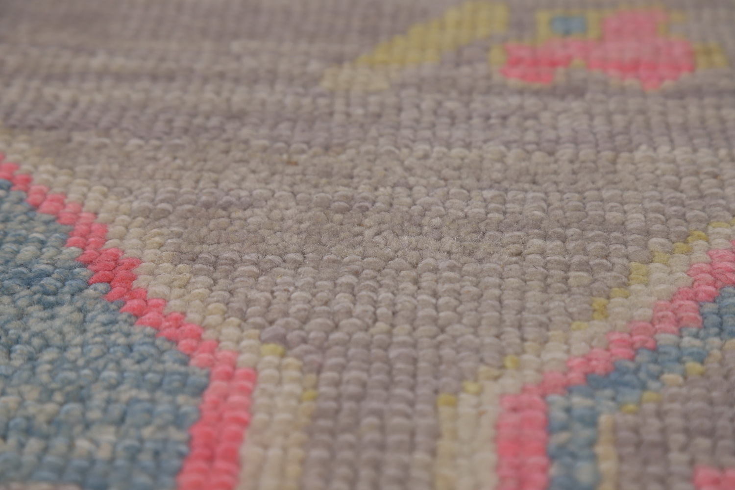Light Purple Handmade Oushak Vegetable Dye Area Rug 8x11