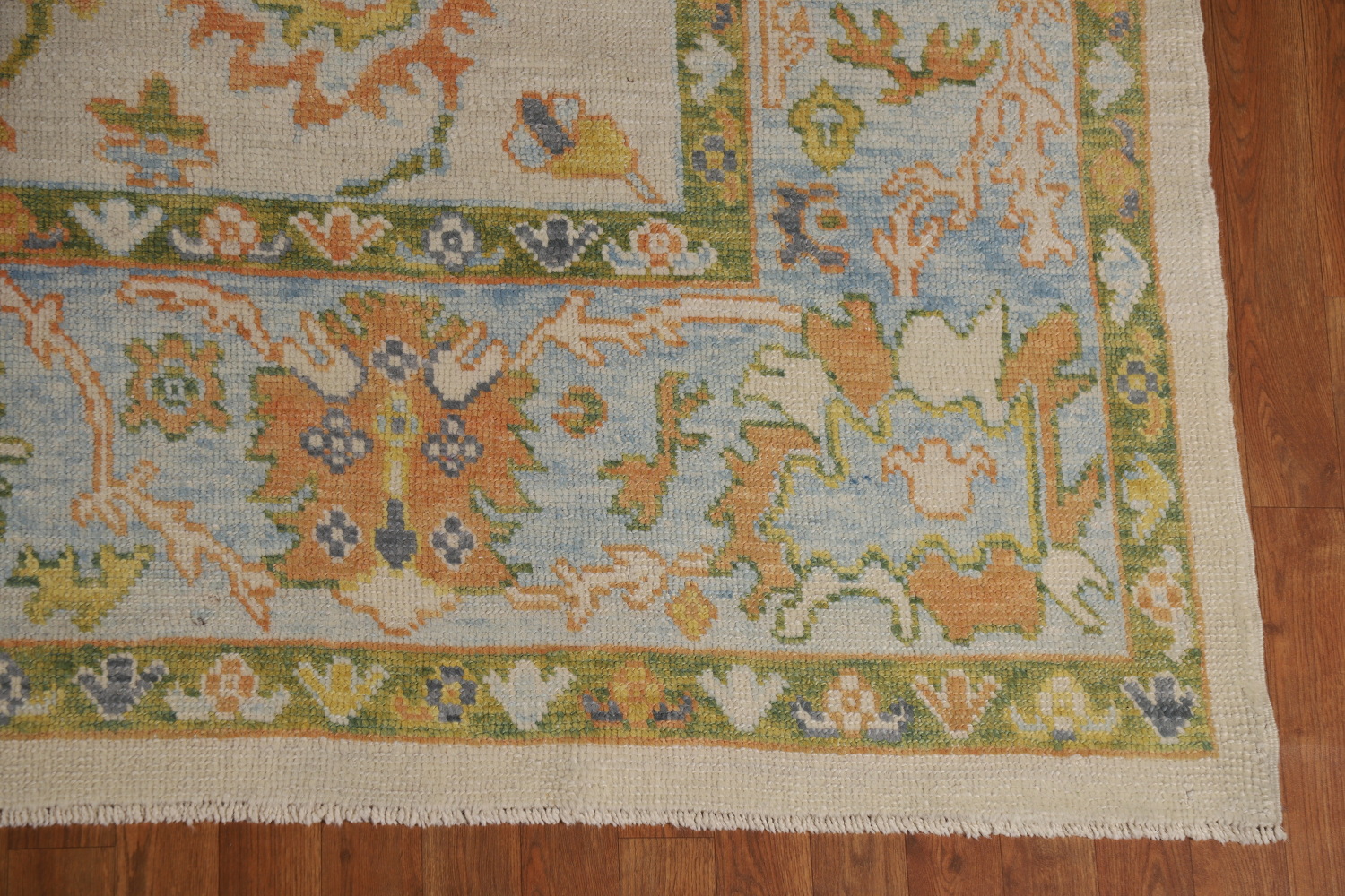 Vegetable Dye Floral Oushak Turkish Area Rug 8x10
