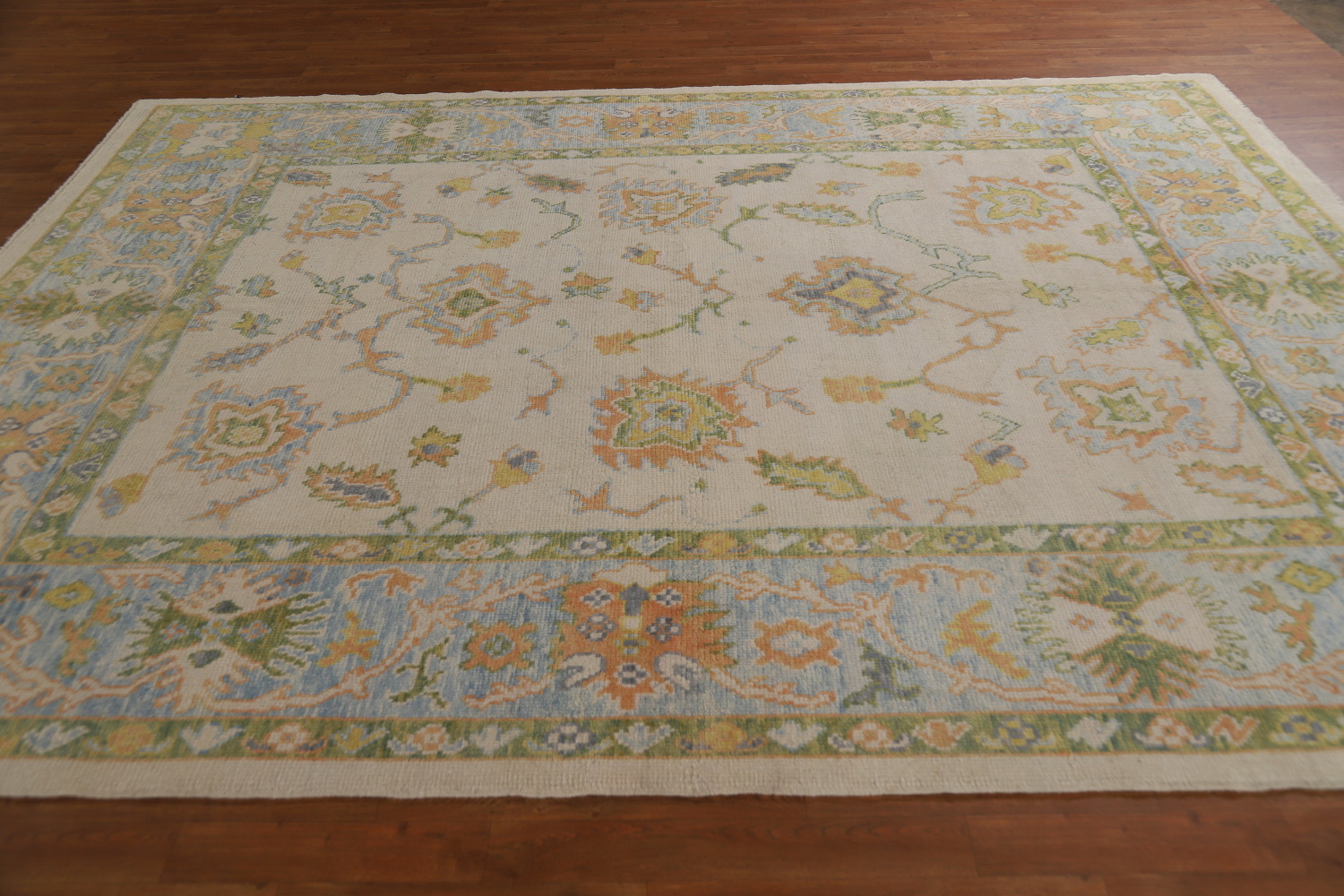 Vegetable Dye Floral Oushak Turkish Area Rug 8x10