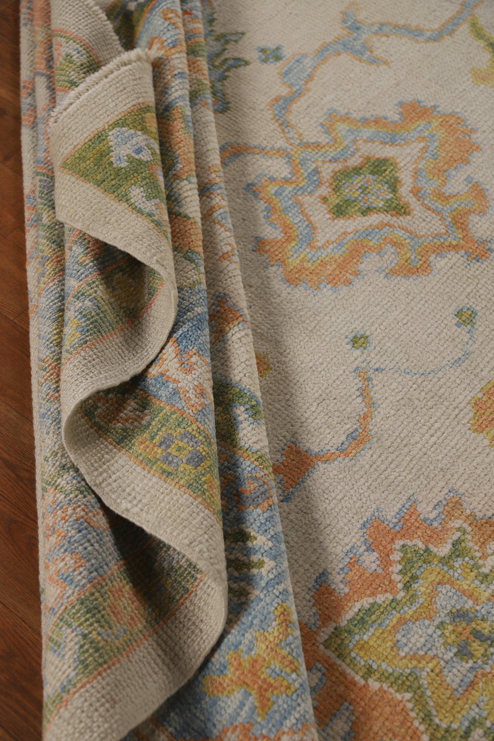 Vegetable Dye Floral Oushak Turkish Area Rug 8x10