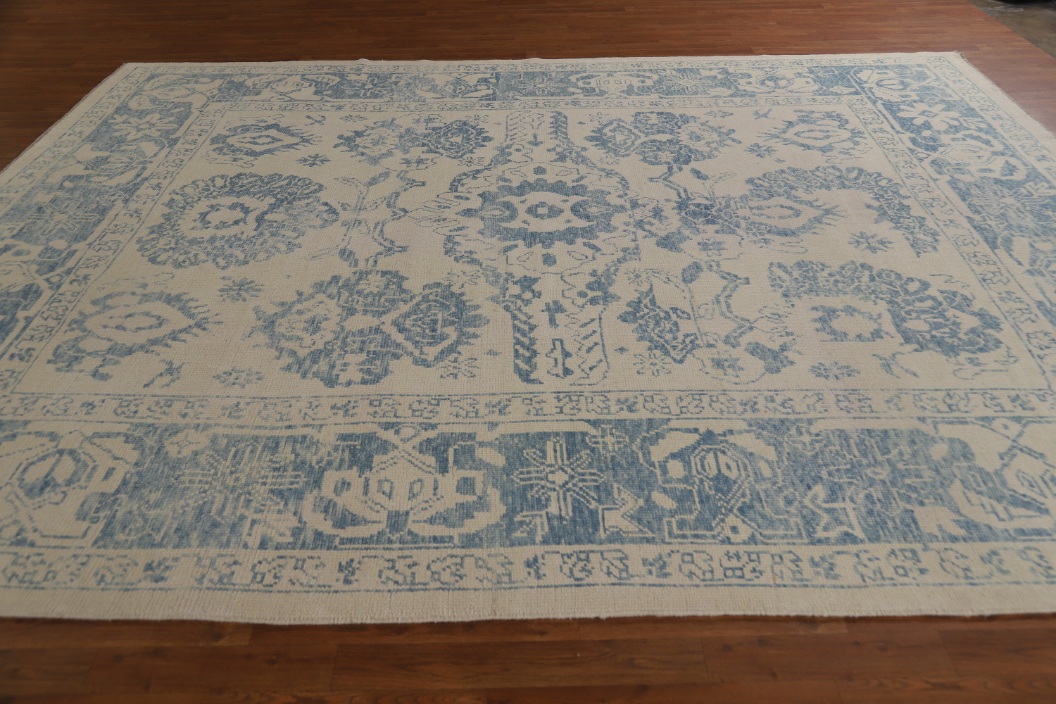 Vegetable Dye Wool Oushak Turkish Area Rug 9x12