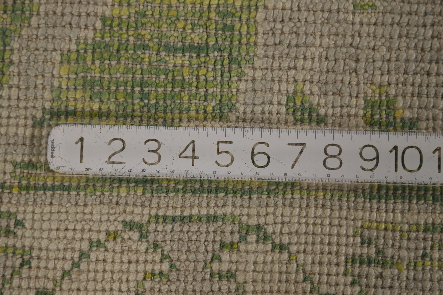 Gray & Green Floral Oushak Vegetable Dye Large Rug 9x14