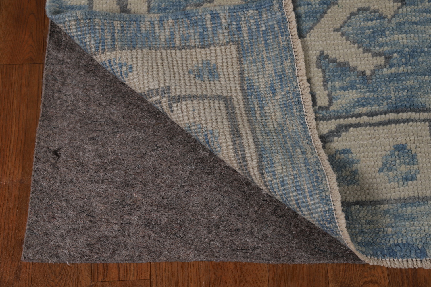 Handmade Blue Oushak Vegetable Dye Area Rug 9x13
