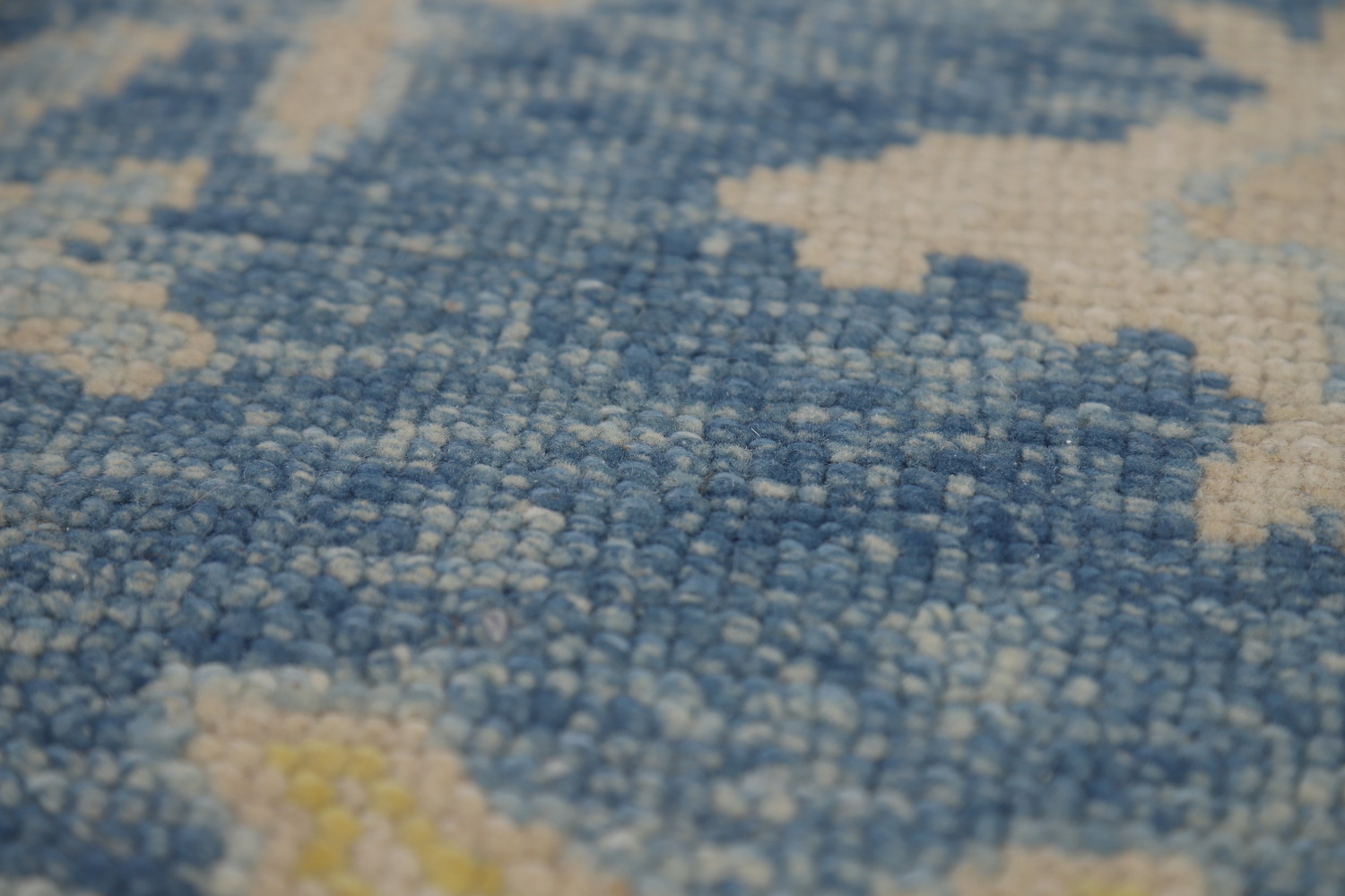Handmade Floral Blue Oushak Vegetable Dye Area Rug 8x10
