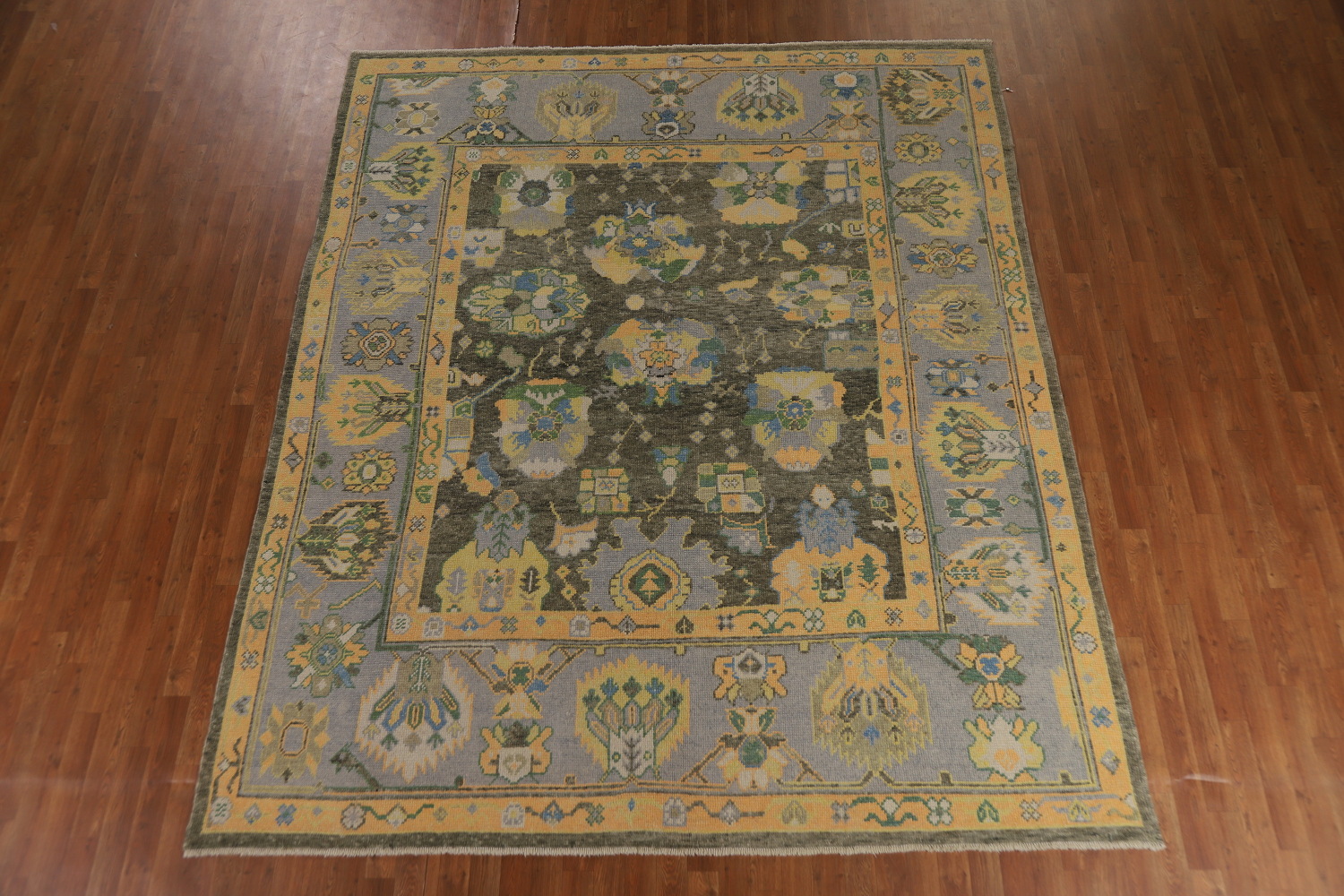 Vegetable Dye Floral Oushak Turkish Area Rug 8x10