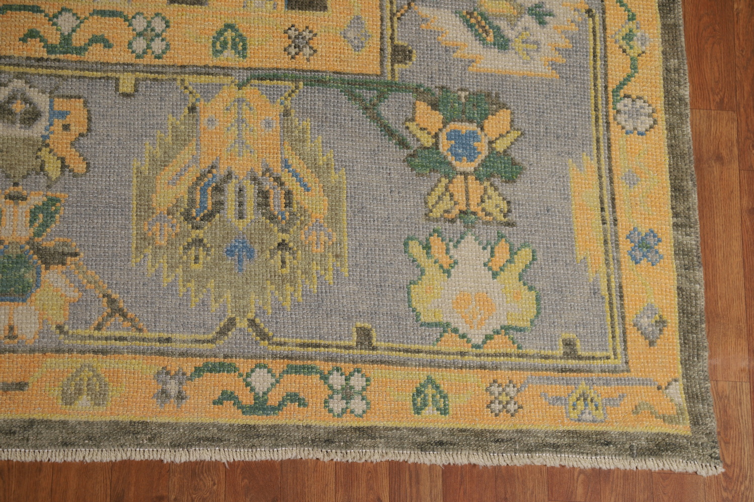 Vegetable Dye Floral Oushak Turkish Area Rug 8x10