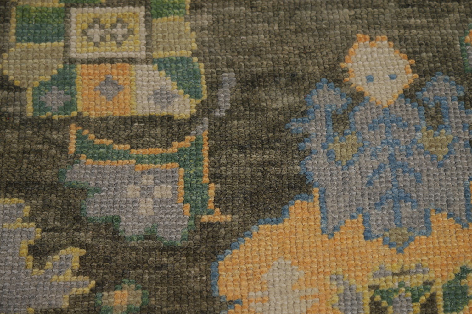 Vegetable Dye Floral Oushak Turkish Area Rug 8x10