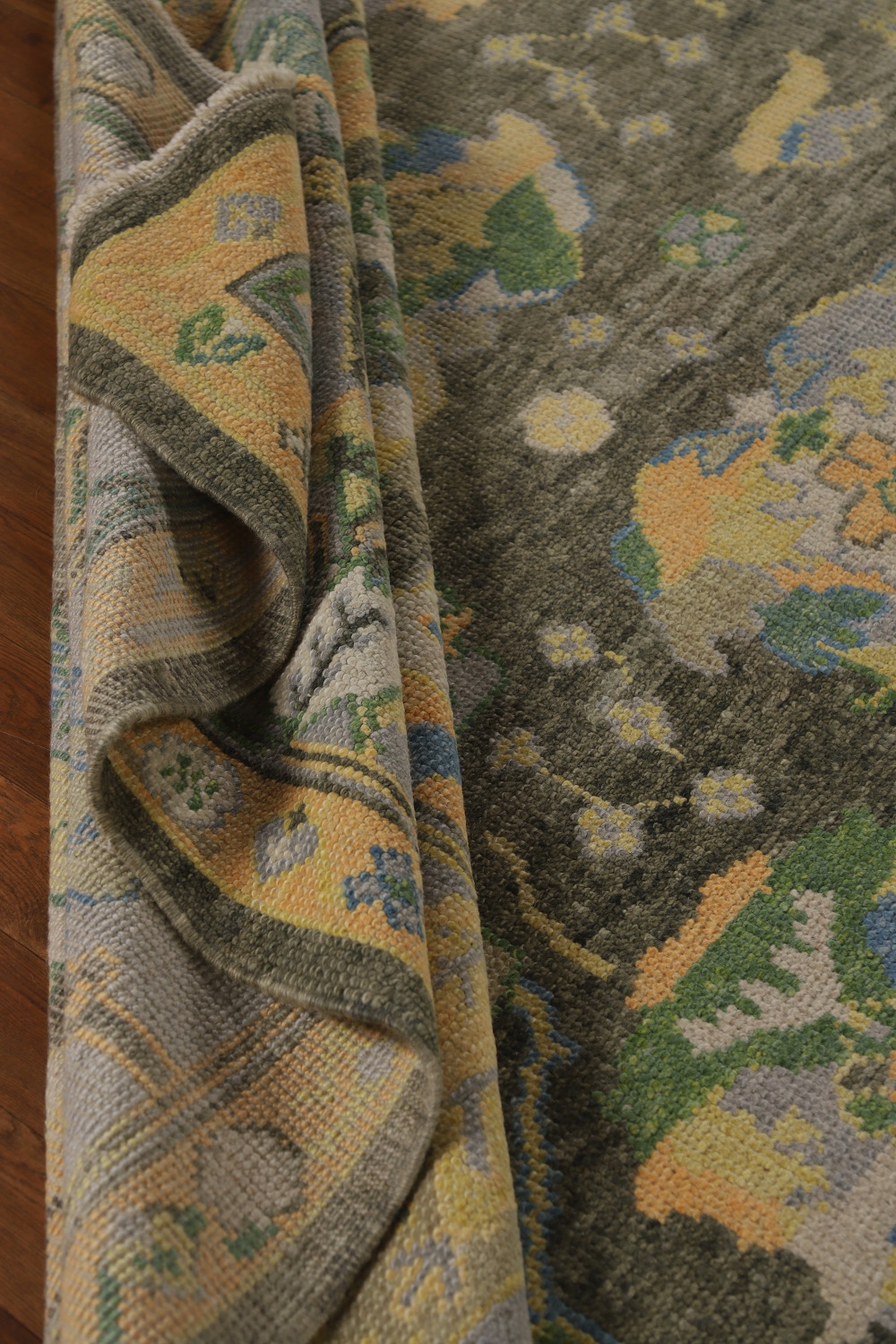 Vegetable Dye Floral Oushak Turkish Area Rug 8x10