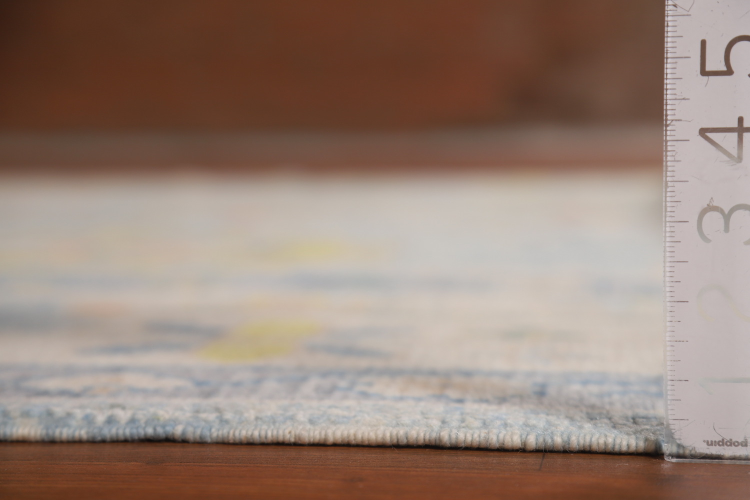Light Blue Floral Oushak Vegetable Dye Area Rug 8x11