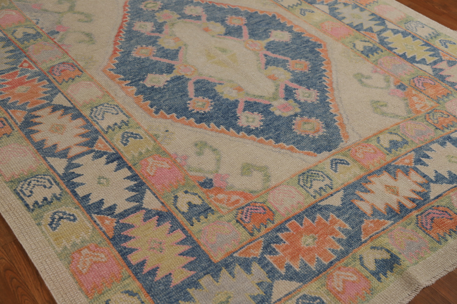 Vegetable Dye Oushak Turkish Area Rug 6x14