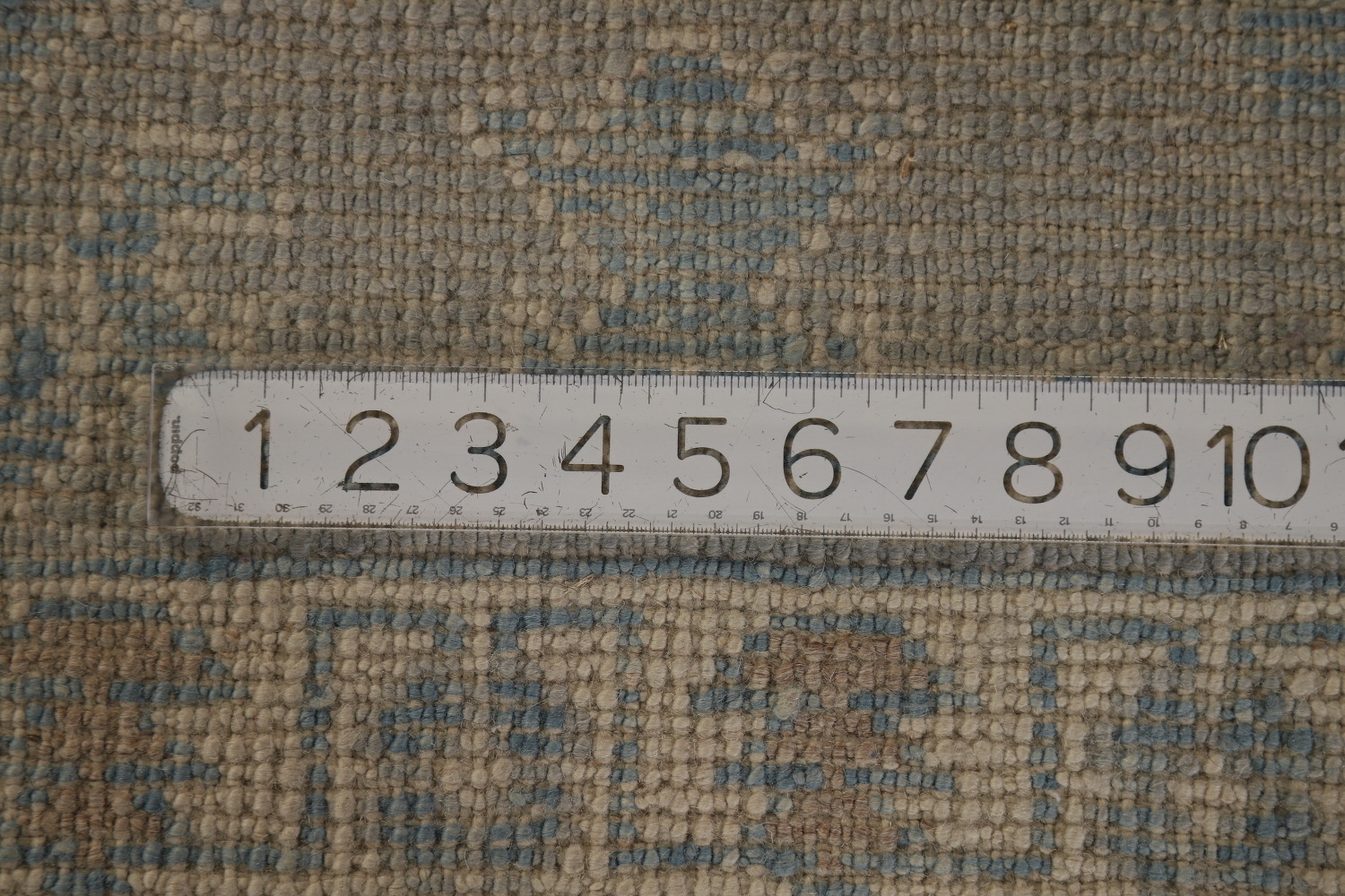 All-Over Blue Vegetable Dye Oushak Turkish Large Rug 11x15