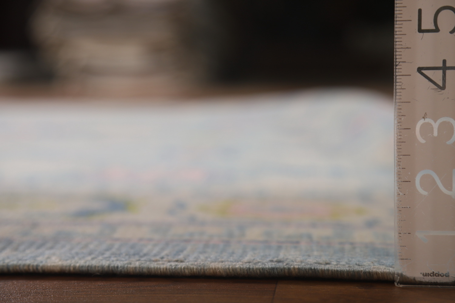 All-Over Floral Blue Oushak Vegetable Dye Area Rug 8x11
