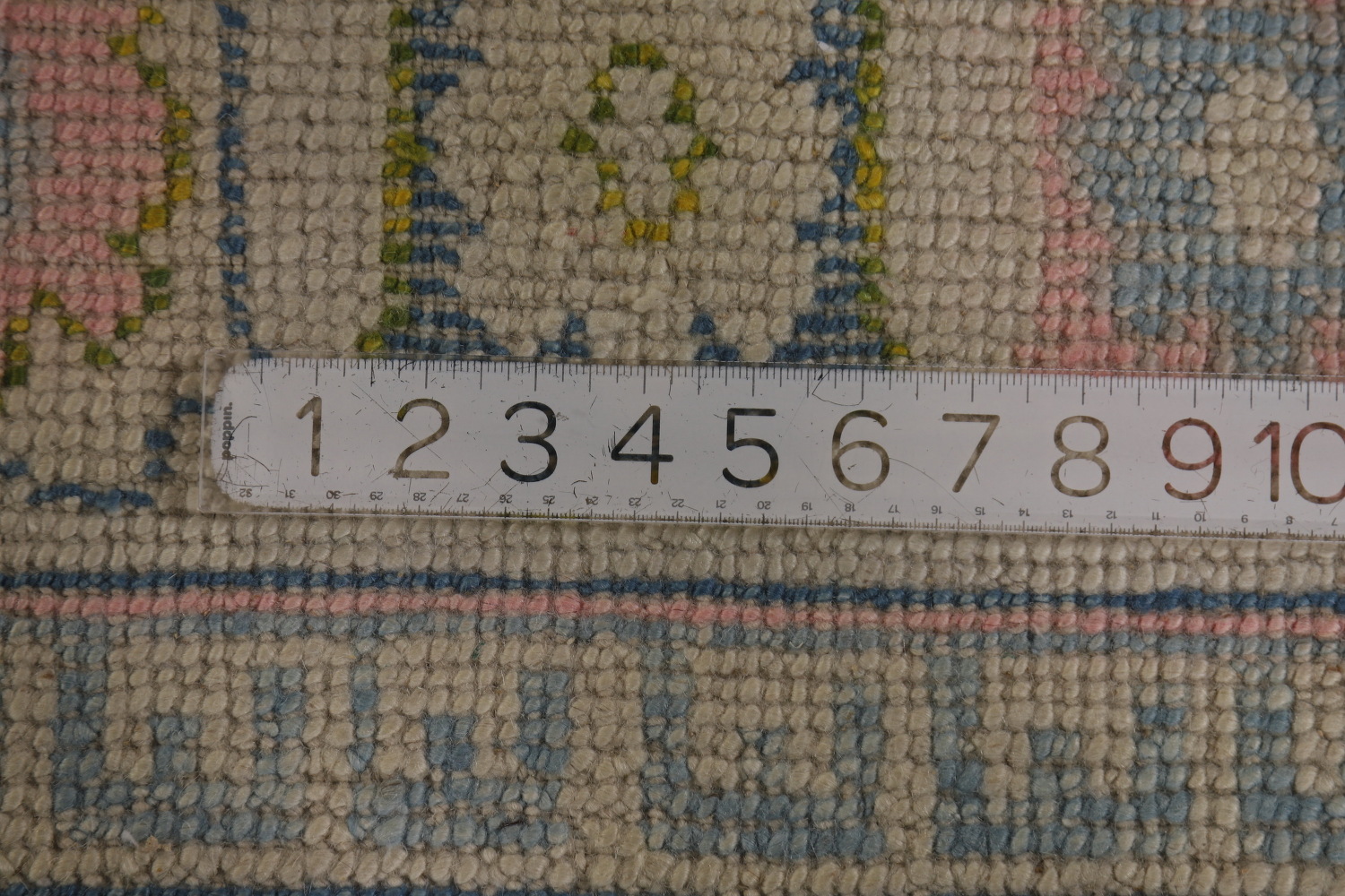 All-Over Floral Blue Oushak Vegetable Dye Area Rug 8x11