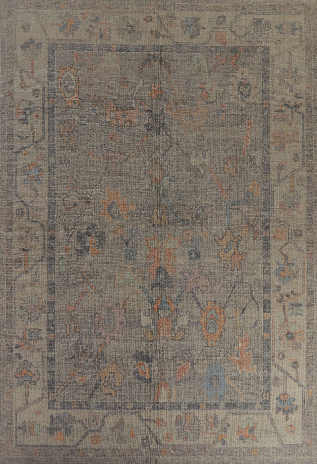 Vegetable Dye Oushak Turkish Area Rug 9x13