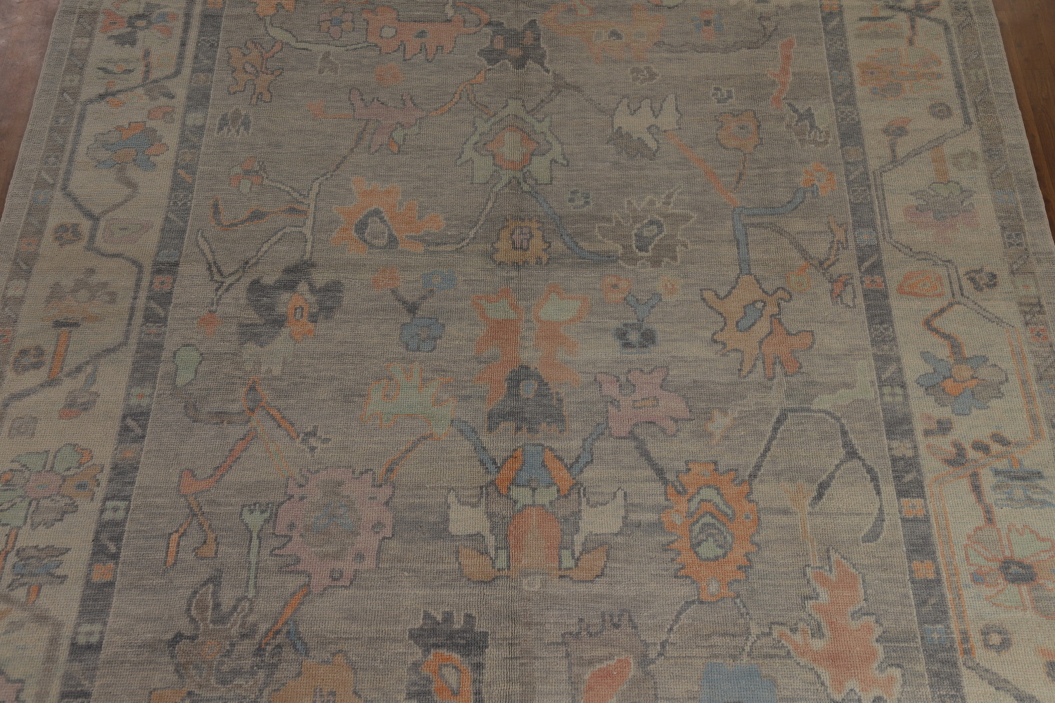 Vegetable Dye Oushak Turkish Area Rug 9x13