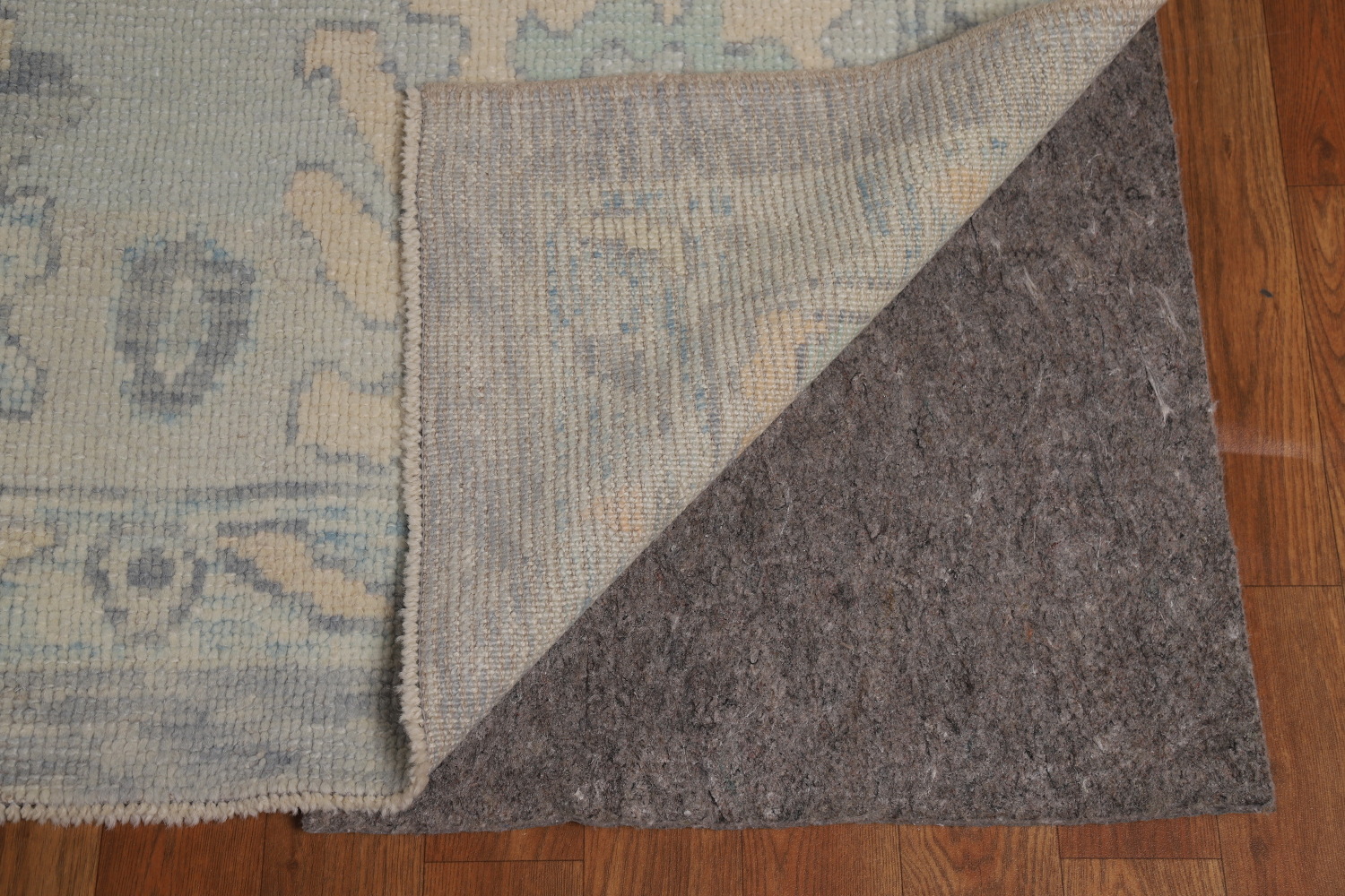 Vegetable Dye Blue Gray Oushak Turkish Large Rug 10x14