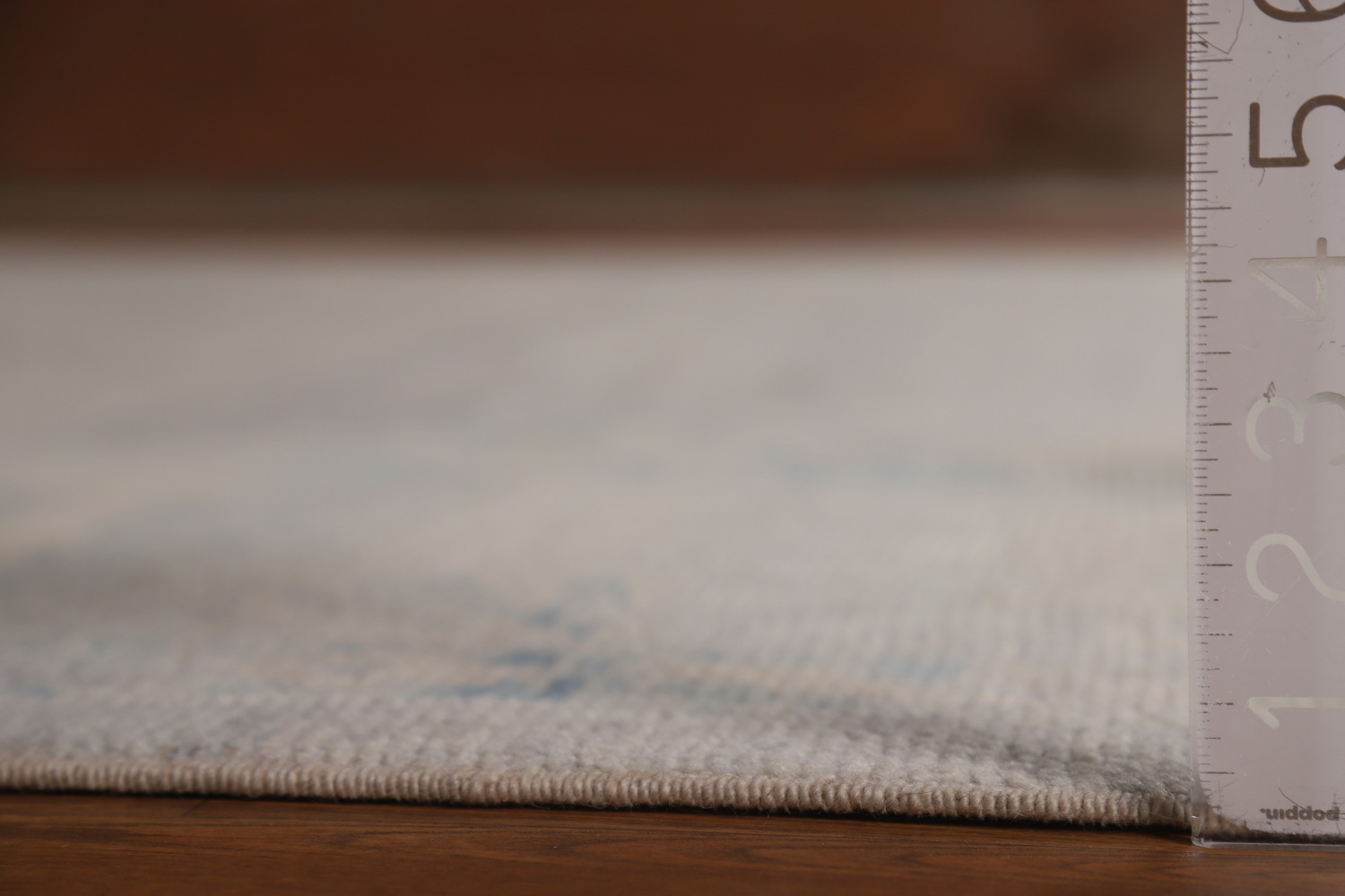 Vegetable Dye Blue Gray Oushak Turkish Large Rug 10x14