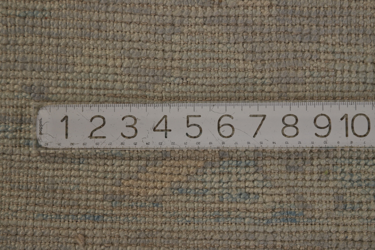 Vegetable Dye Blue Gray Oushak Turkish Large Rug 10x14